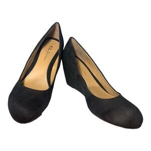 CL by Laundry Women's Nima Suede Wedge High Heels 10